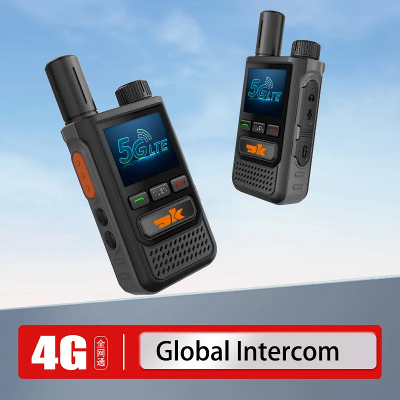 Android 4G LTE GSM Poc Network Mobile Phone Two Way Radio 200km Long Range Zello Ptt Walkie Talkie with Sim Card