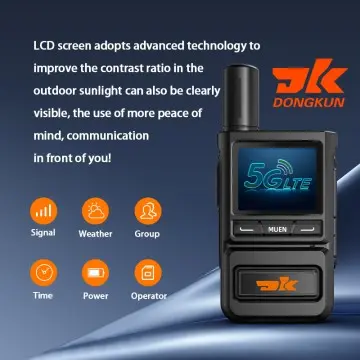 Portable Handheld Walkie Talkie 4G POC with GPS Intercom Long Standby 5000KM Ran No Distance Limit Supports 4G